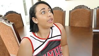 Emori Pleezer Is a Beautiful Latino Cheerleader That Needs a Big Hard Cock to Pound Her Until She Can't See Straight!