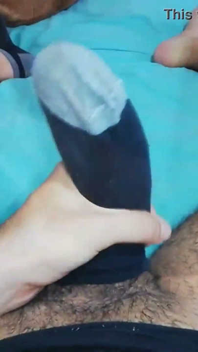 Jerking off and cum shot inside of a sock - Camilo Brown | Clip 1