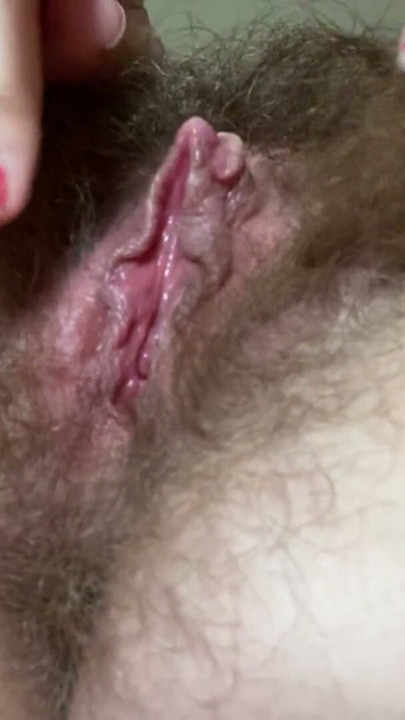 Double orgasm hairy pussy big clit | Clip 1