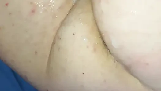 Fucking bbw girl and cum in her pussy and over ass