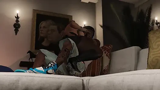 GTA 5 Franklin and Amanda Full 35 min Movie in Michael's House