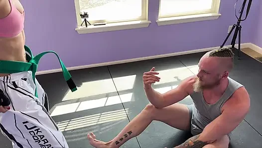 Lora Cross V Andy Savage Sex Wrestling