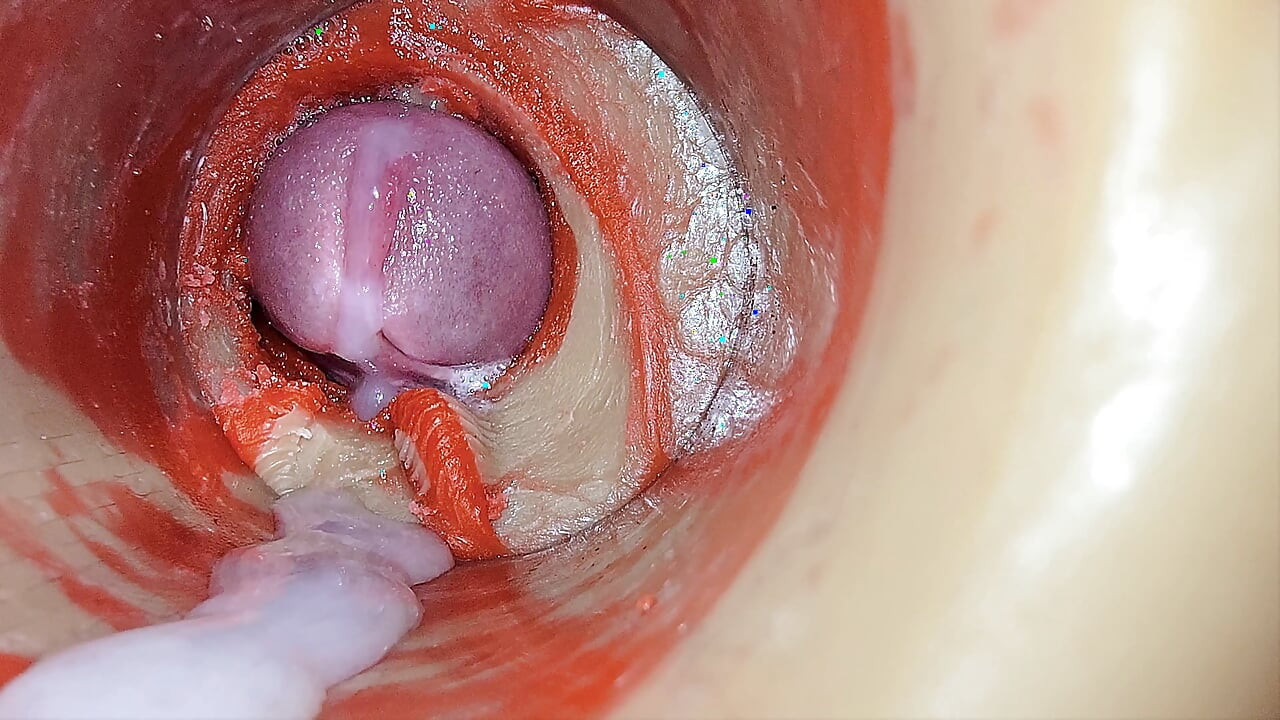 Inseminare feminină - cameră internă surprinde ejacularea uriașă profundă masculină