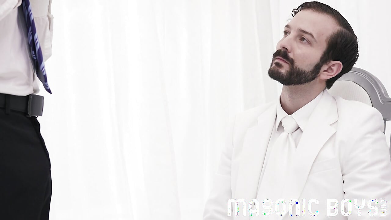 MasonicBoys - Bound virgin twinks cock milked by DILF Tucker Barret