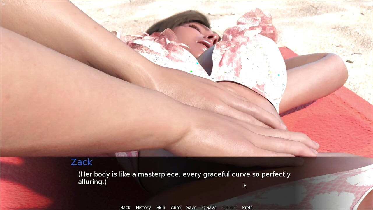 Stepson Applying Sunscreen On Stepmom Body On Beach And Massaging Her Boobs