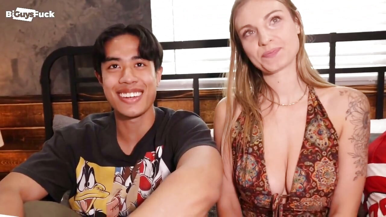 Asian Guy Flip-fucks with Hispanic and American Girl