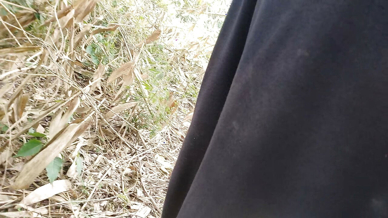 While walking around the field, he started punching loudly
