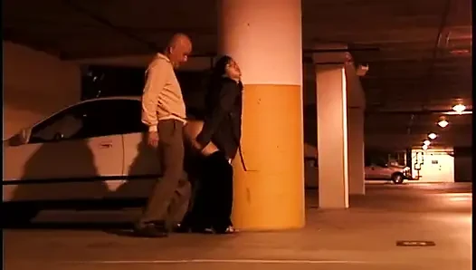 Asian hottie spreads her legs so grandpa can fuck her pierced twat