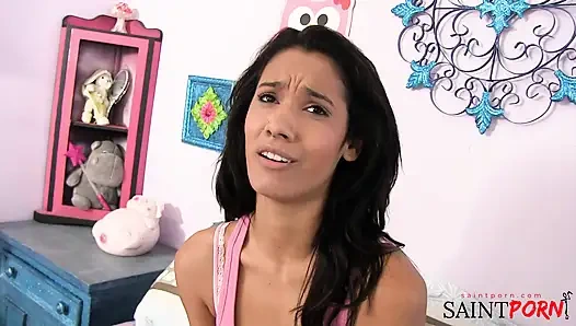 Karmen Sucks and Fucks Her Stepfather to Avoid Punishment