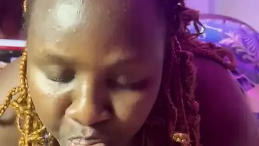 Giving Him Deep Throat Kisses