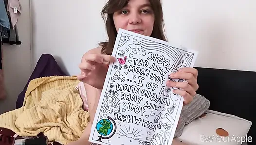 Eve ile sınav sonrası sorgulama, üniversiteli tatlı kız
