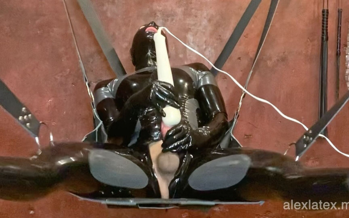 Vibrator Play in the Sex Swing - Alex Latex
