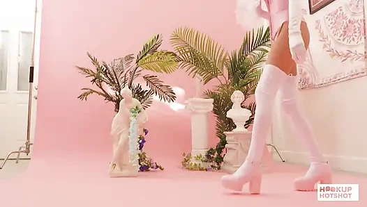 BTS - Addison Leads A Heated Photoshoot With Her Soft Figure