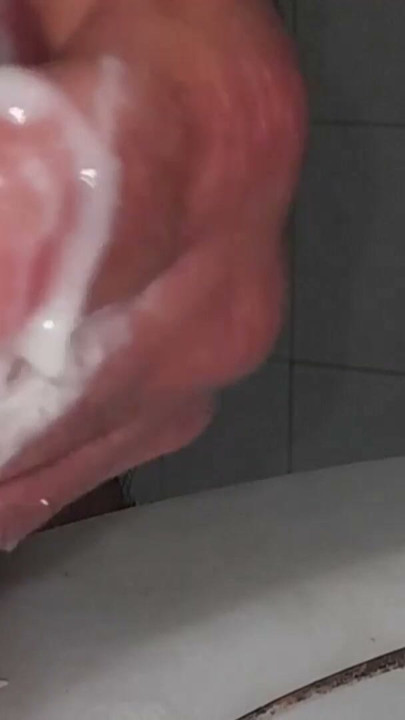 nice day in the bathroom again i love my thick dick mature gay passive dream who wants to lick | Clip 2