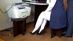 Secretary and boss - Incident in the office