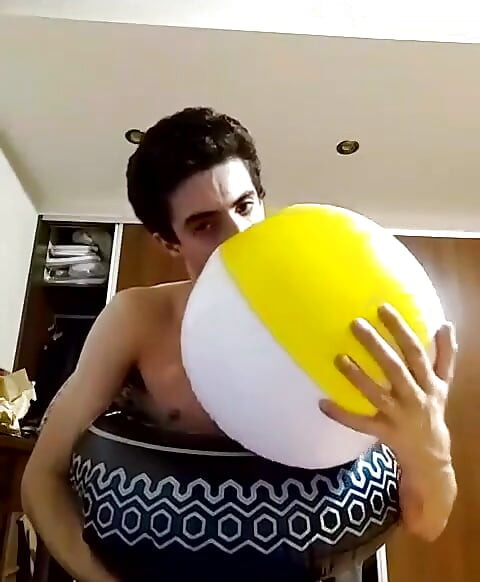 Watch Me Blowing up Inflatables and Playing with Them Until I Cum on Stream