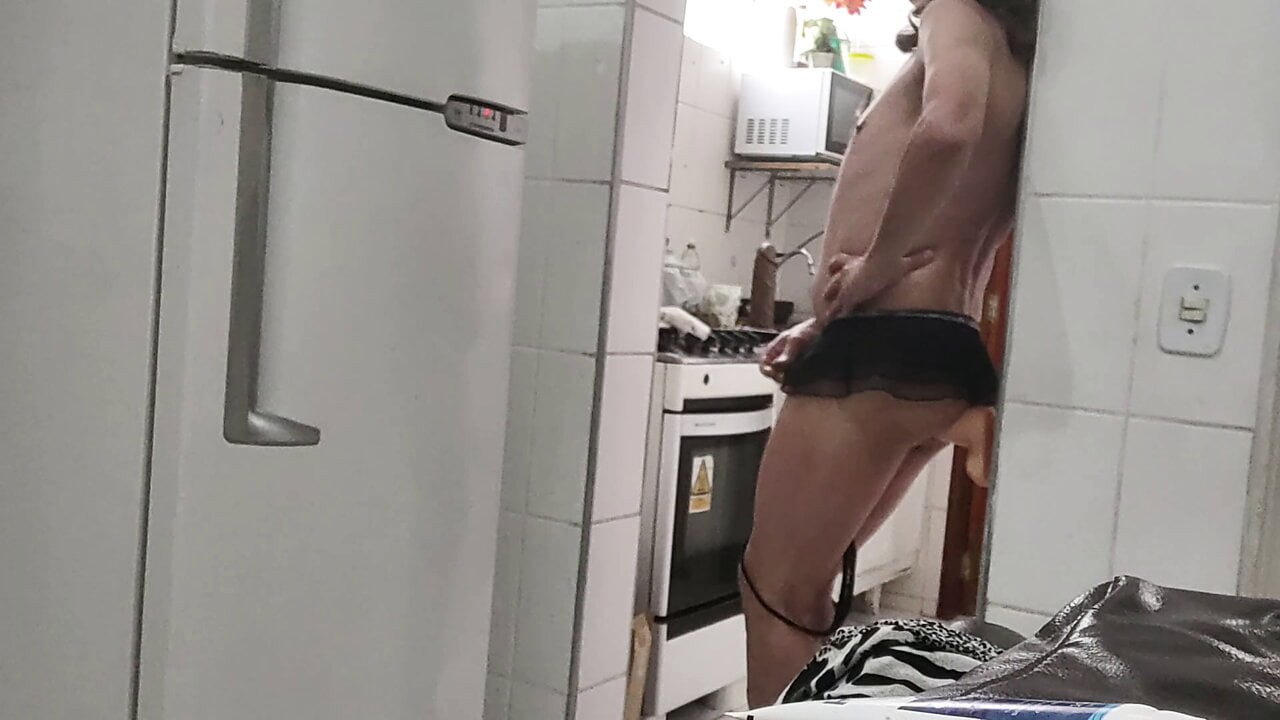 crossdresser dildo anal cum