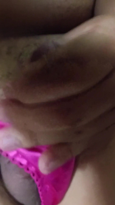 Cum in my Cute little pink Satin Panties | Clip 1