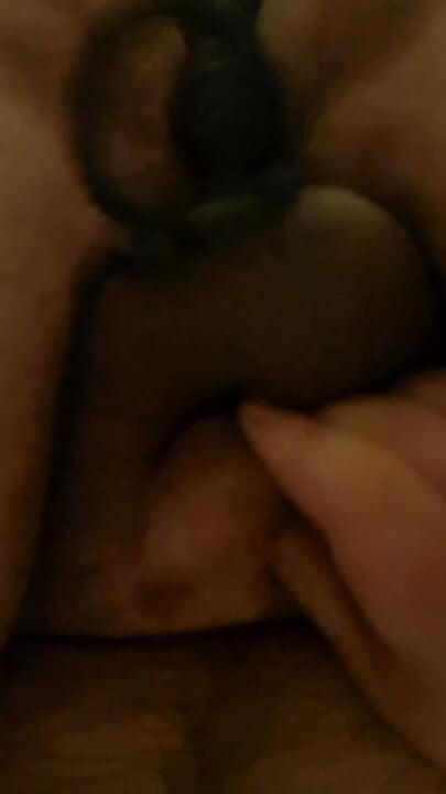 Chubby sissy fuck himself with a sextoy