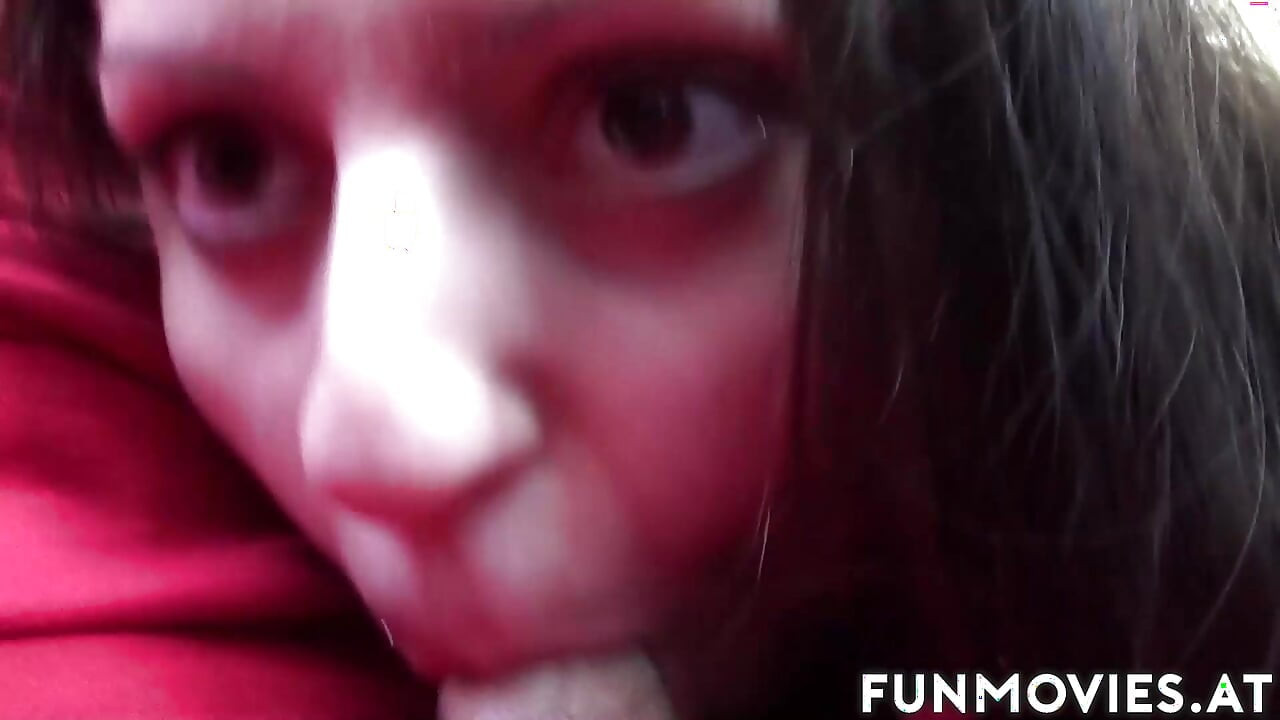 MILF plays with cock in the car
