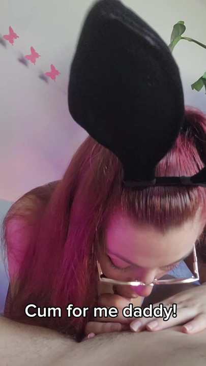 5 Steps to a Mouthful – Amateur Redhead Bunny Cosplay POV Blowjob