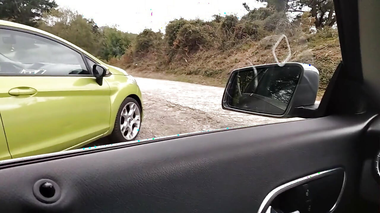 Jerking off My Big Fat Cock in the Car, Until I Came in the Parking Lot