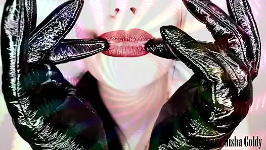 My shiny gloves own you! Strong mind fuck & JOI