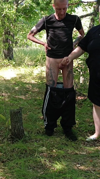 Memorable moment from "Stepmom gives a public blowjob in the park"