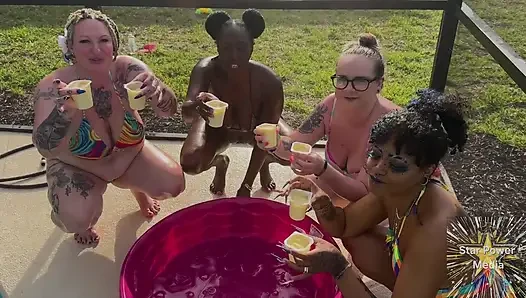 Playtime: Savanna, Giana, Bleu И Livie Get Messy
