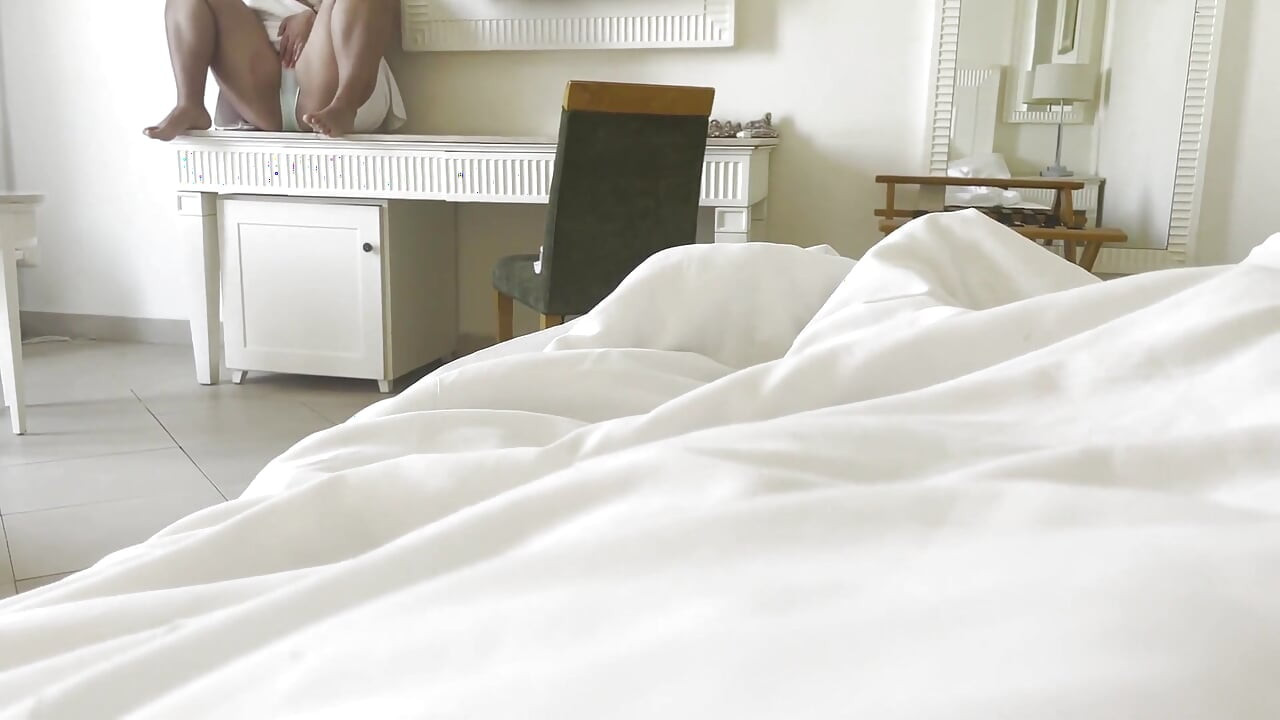 Stepmom Shares a Bed with Her Stepson in a Hotel Room