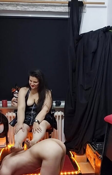 BBW MILF Domina Forces Dumb Slave to Worship Her Sweaty Feet - Foot Fetish Humiliation