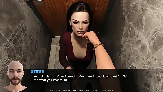 Aufregende spiele: die ehefrau lutscht ihren ehemann und bekam ihr gesicht in der toilettenep 8 mit sperma bedeckt