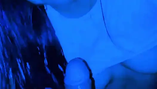 My husband's friend cums on my face