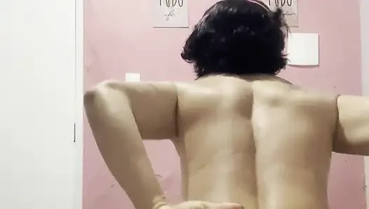 Naked Female Gilf Bodybuilder Striptease