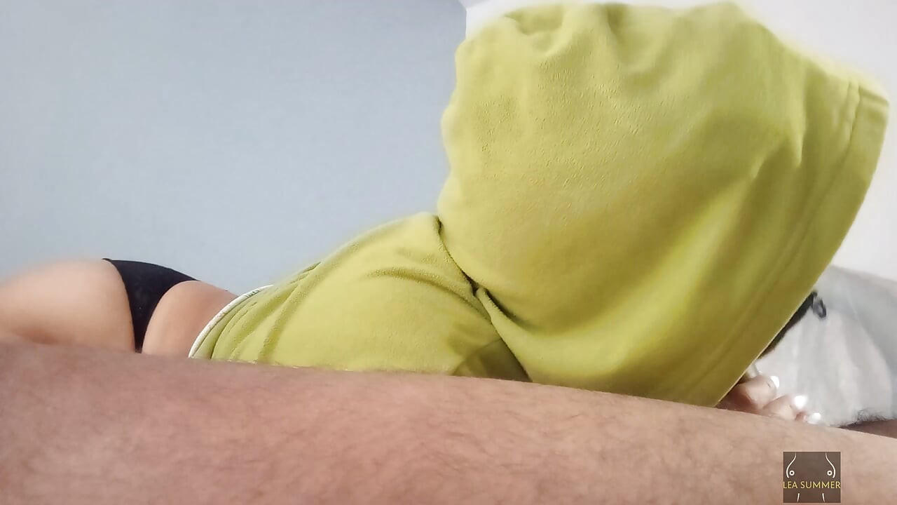 Big-assed slut sucks cock and swallows the semen of a black man with a big dick