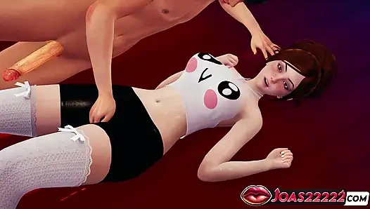 Аше: горячая рыжая в бассейне, мокрая киска трахает пальцами, лижет ее киску в воде со стонами