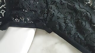 In a friend's bathroom Cumshot handjob tanga cum empty balls ruined orgasm