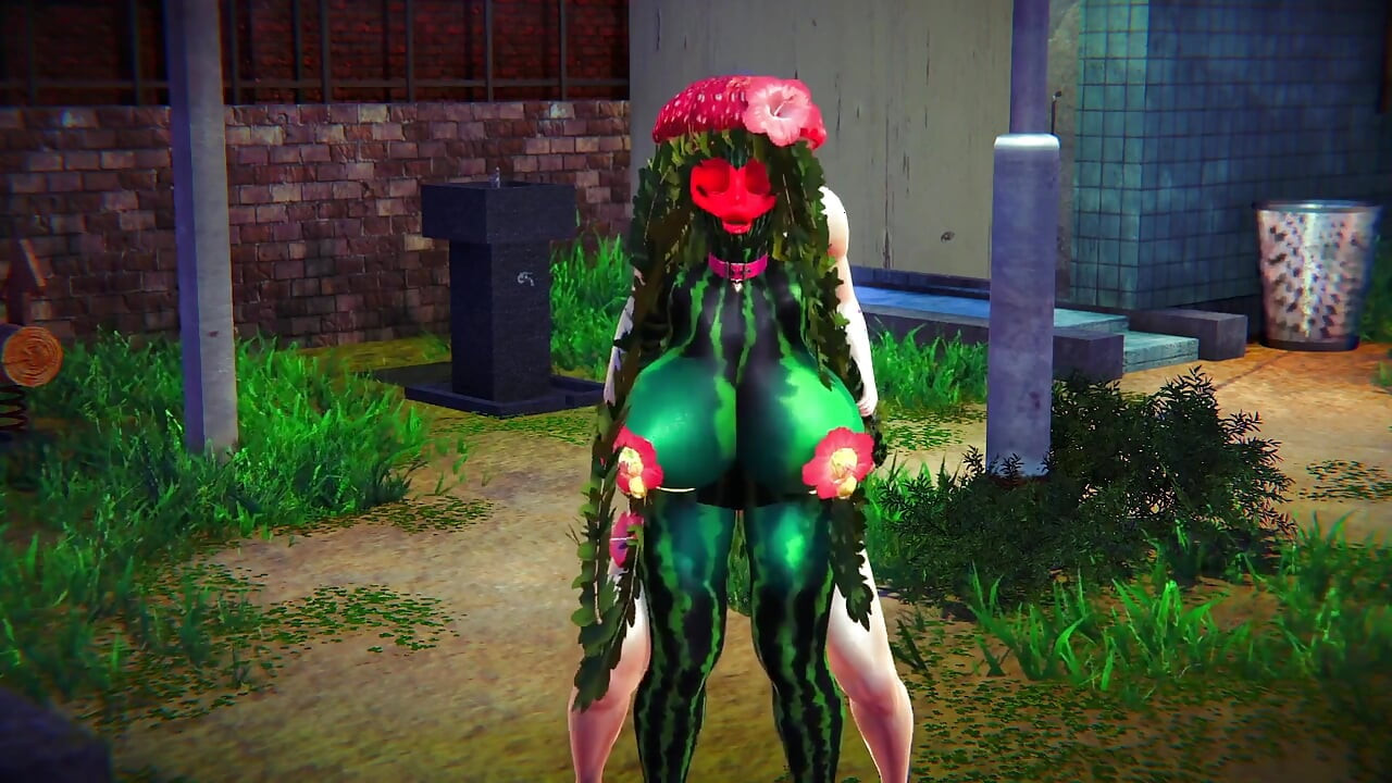 Fucking a Watermelon in the Park : Hentai Monster Girl
