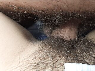 CUM ON HAIRY PUSSY