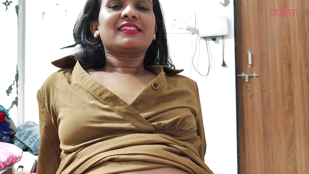 Desi Indian Marathi Kavita bhabhi riding on Tatya lover Dick