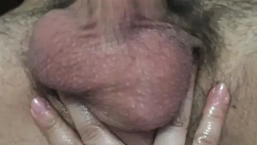 While I jerk off she puts her fingers up my ass