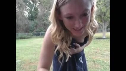 Blonde plays at the park.mp4