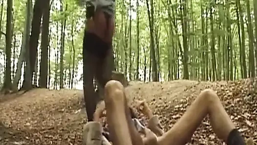 Blonde German Hot Mom with Naturals Gets Anal Pounded Outdoors #2