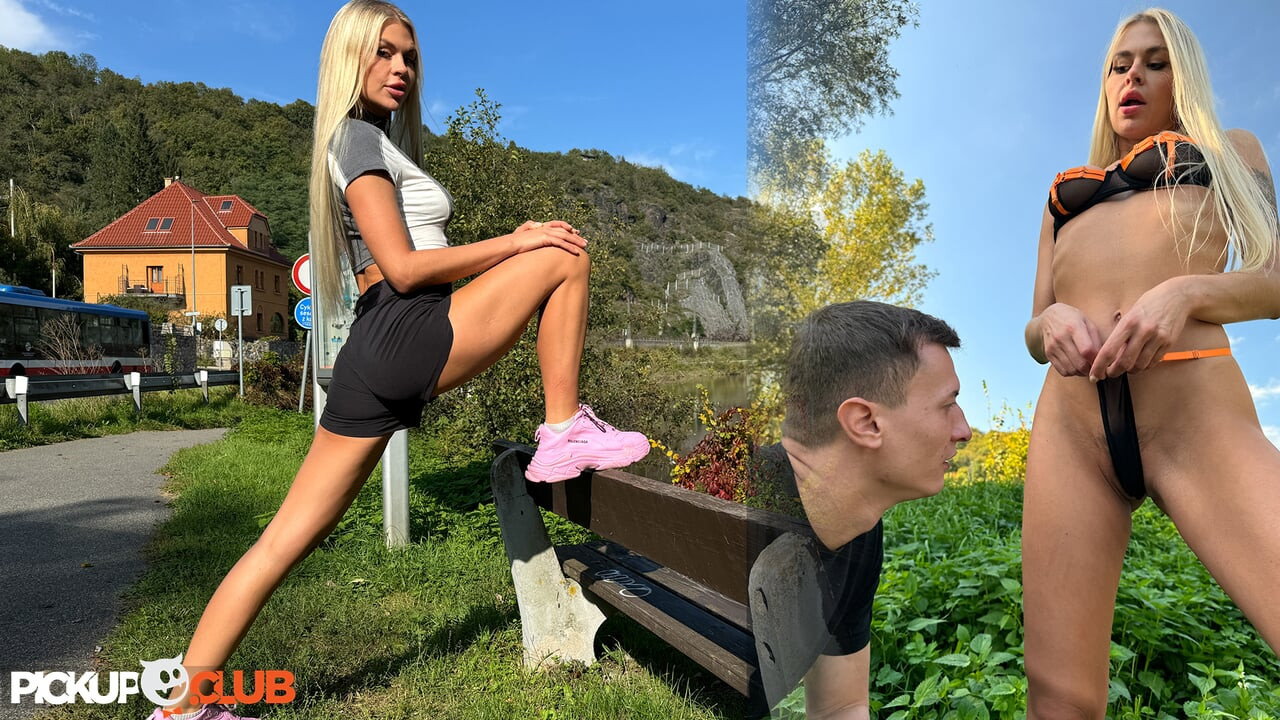 PickUp Club - Leggy Flexible Blonde Zlata Shine Meets fellow Runner Charlie Dean