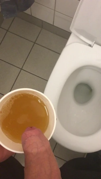 Pissing in a cup