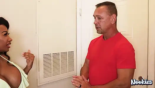 Nookies-  Ebony Goddess TiaMaria Titty Fucks Hung Handyman