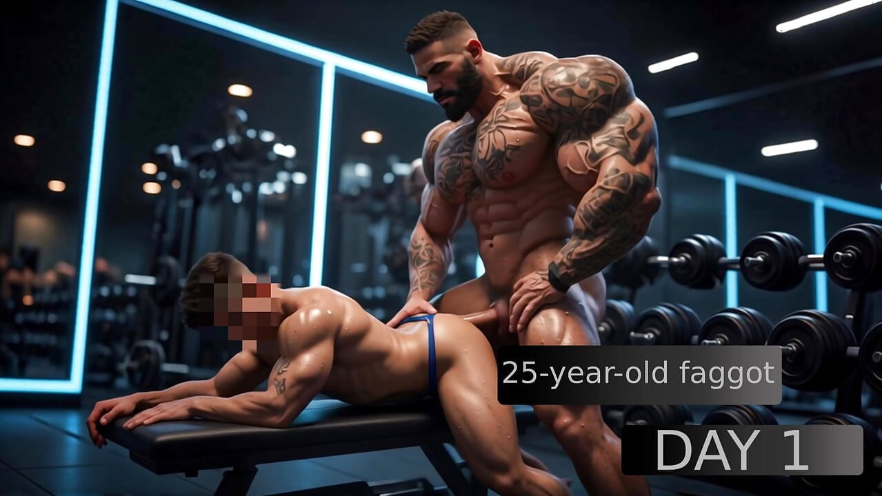 Gay Ass Trainer - Wild Fuck in the Gym with Youngsters