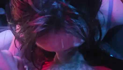 Delilah Gets Mouth Fucked by 2