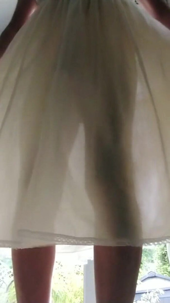 Unforgettable moment from "I just love the feel of sexy soft nylon in the morning"
