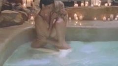 Lesbian sex in the spa hot tub